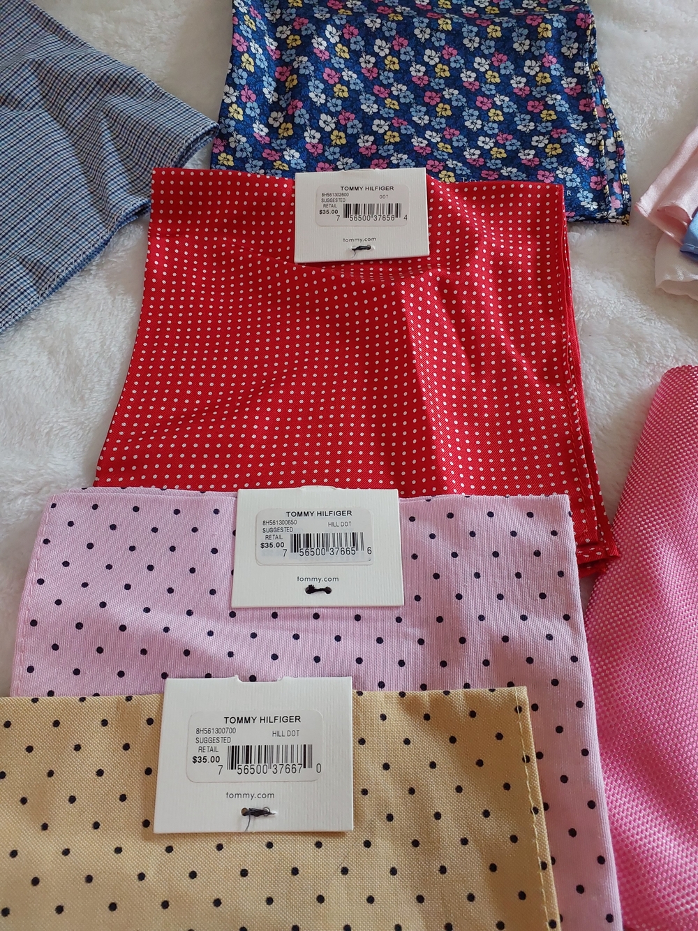 Tommy Hilfiger & Craft Room Pocket Squares - 10 Patterned & Solid - Picture 5 of 12